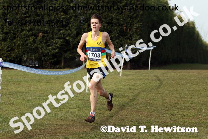 Boys under-15s 2016 Inter Counties Cross Country Champs. and Cross Challenge Final, Cofton Park, Birmingham. Photo: David T. Hewitson/Sports for All Pics